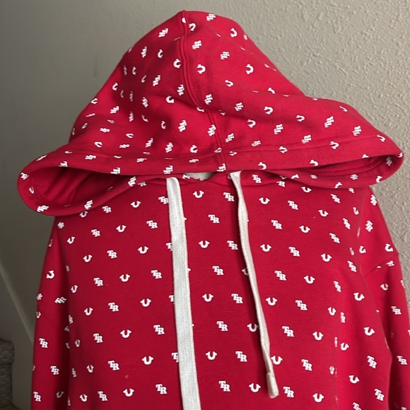 True Religion Sz XL Red Hoodie - Picture 7 of 11